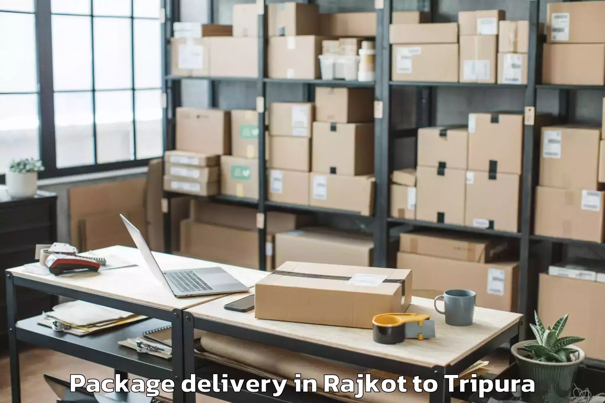 Expert Rajkot to Icfai University Tripura Agart Package Delivery